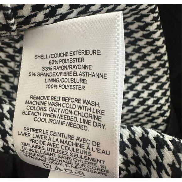 New! Express Black and White Houndstooth Skater Skirt Sz 8 - Picture 5 of 5
